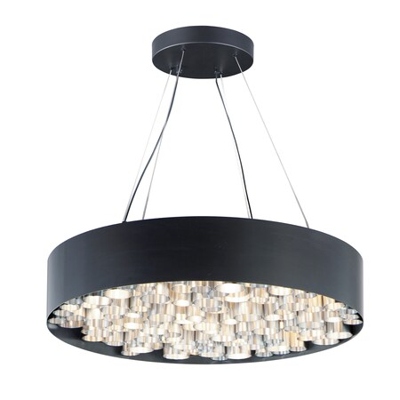 Et2 Pipes 26-Light 30" Wide Black / Brushed Aluminum Pendant Light E32787-BKAL